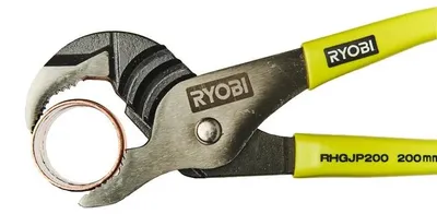 Produktbild von Ryobi RHGJP200 Parrot-Zange, gehärtete Zähne, 200 mm, maximale Öffnung 22 cm