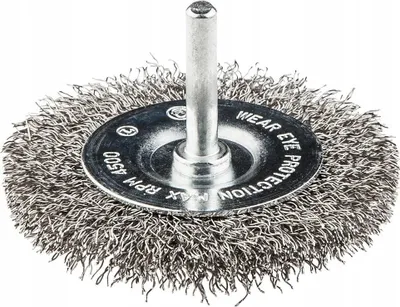 Produktbild von Drahtscheibenbürste mit 50 mm INOX-Schaft für Bohrmaschine