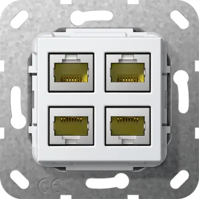 Produktbild von GIRA 4847737, 4 x RJ-45, Weiß