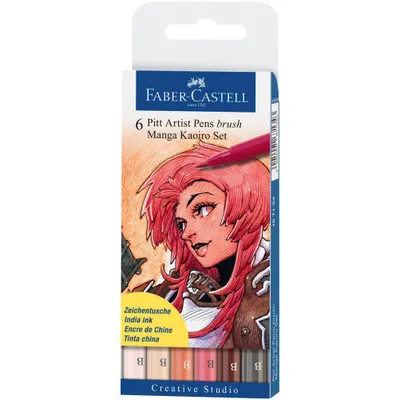 Produktbild von FABER-CASTELL Tuschestift PITT artist pen Kaoiro Set (6 Stifte)