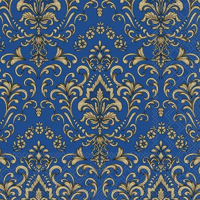 Produktbild von A Servietten 33x33 cm 3-lagig 20 Servietten Baroque ornament blue