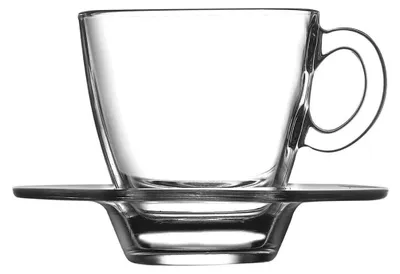 Pasabahce Aqua 95756 Espressotassen mit Unterteller