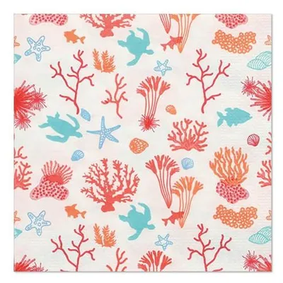 Produktbild von Servietten, 3-lagig 1/4-Falz 33 cm x 33 cm "Under the Sea"
