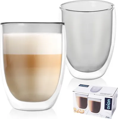 Obrázek produktu pro Orion termo sklenice dvoustěnné sklenice na kávu termo sklenice dvoustěnná DOUBLE 370 ml 2 ks.