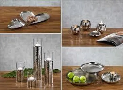 Produktbild von Kaheku Tablett Bangkok gehämmert vernickelt 29 Ø 1135000597