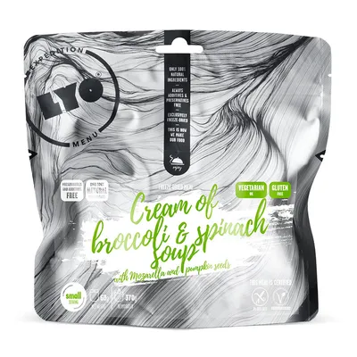 Productafbeelding van Lyofood - Broccoli-spinazie crèmesoep met mozzarella en pompoenpitten, 370g