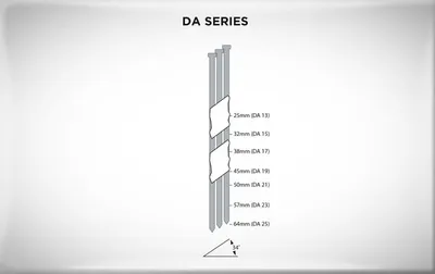 Produktbild von Finishing-Nägel DA 25 mm Hell SENCO - Packung zu 4000 - DA13EPB