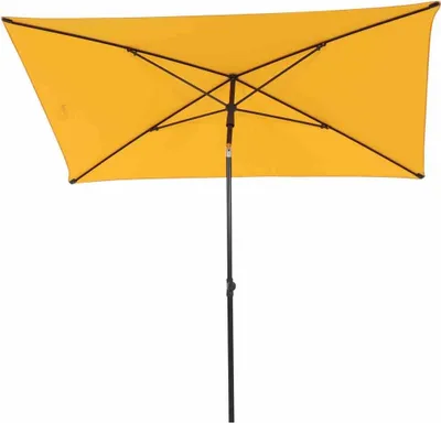 Produktbild von Sonnenschirm >City< in anthrazit, gelb - 140x235x210 (BxHxT)