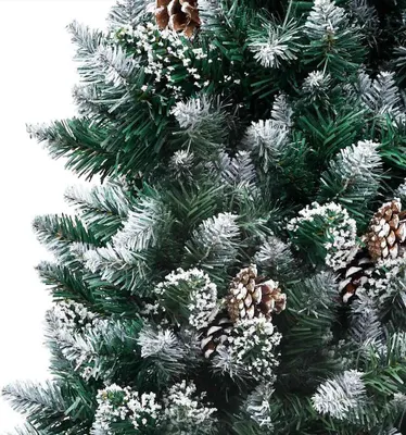 Obrázek produktu pro vidaXL Umělý vánoční stromek s LED kuličkami a šiškami 210 cm