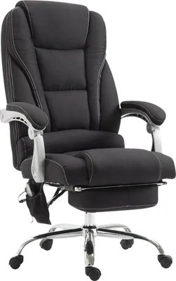 Obrázok produktu pre Ergonomická masážna stolička - Pohodlná kancelárska stolička - Nastaviteľná výška a podnožka | Farba: čierna