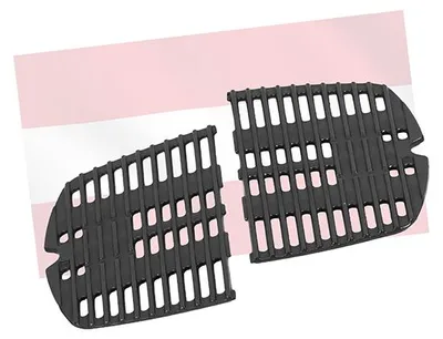 Produktbild von grillshop.at Zubehör Weber Q100/Q1000 Serie Grillrost Gusseisen porzellanemailliert 2-teilig Art.Nr. GS030 / 7644