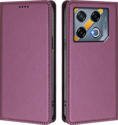 Produktbild von Handyhülle für Infinix GT 20 Pro 5G, Kunstleder Klapphülle Stoßfeste Magnetische Hülle mit Ständer Lila
