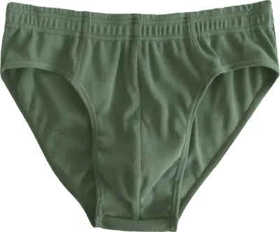 Produktbild von HERMKO 3300 Herren Slip aus 100% Baumwolle, Sportslip ohne Eingriff mit weichem Bund für Männer, Größe:D 7 = EU XL, Farbe:olive