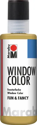 Produktbild von Marabu fun & fancy Fensterfarbe 80 ml für kreative Malprojekte Gold