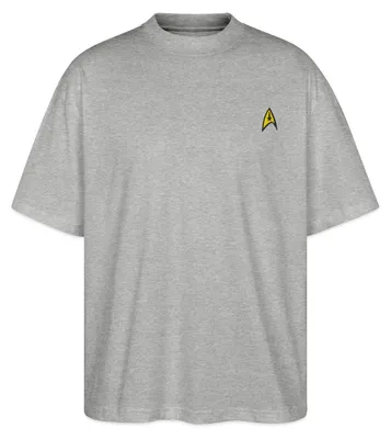 Produktbild von Spreadshirt Star Trek The Original Series Besatzung Logo Stick Oversize Uni T-Shirt, XS, Grau meliert