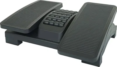 Image de Repose-pieds HWC-M11, repose-pieds avec roulettes de massage Rouleau pour pieds Repose-pieds, inclinaison et hauteur réglables, plastique