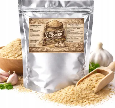 Zdjęcie produktu dla Czosnek Granulowany - Naturalny Premium Wyrazisty Aromat Do Potraw 50G