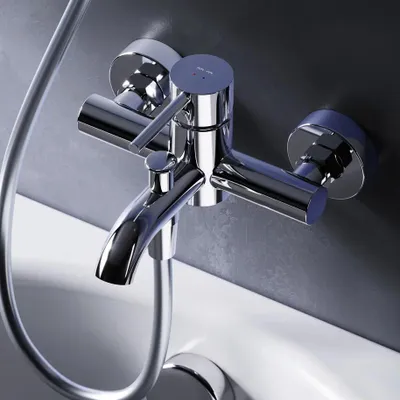 Produktbild von AM.PM Badewannenarmatur Wannenarmatur Chrom Einhebelmischer Wandmontage Bad Messing Badewannen Armaturen