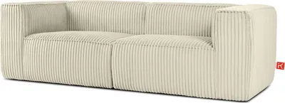 Produktbild von KONSIMO Modernes 3-Sitzer-Sofa "FEROX", cremefarben, Kord-Stoff,  MODERN, 246x73x96cm