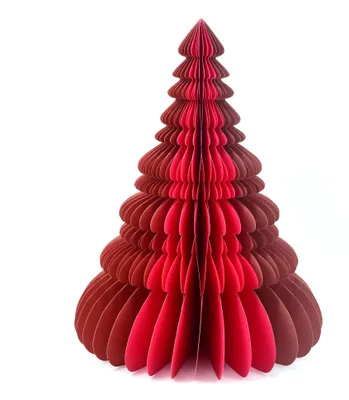 Only Natural – Wabenpapier-Weihnachtsbaum – Rosa / Rot / Mehrfarbig / Braun – 45 cm – Ansicht 1