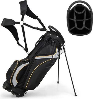 Zdjęcie produktu dla COSTWAY torba golfowa 9 cali torba golfowa piórnik profesjonalna torba podróżna z częścią na głowę i paskiem do przenoszenia