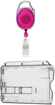 Produktbild von Ausweisset Ausweisjojo Jojo transparent PINK Zipper Kartenhülle Ausweishülle TRANSPARENTER Ausschieber