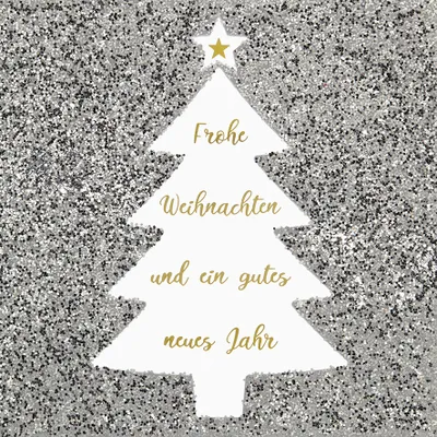 Produktbild von Weihnachten  Bling Bling  Quadratische Glückwunschkarte im Format 15x1