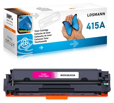 Immagine prodotto di Cartuccia toner compatibile LOSMANN 415A per HP 415A 415X W2033A W2033X, ricambio per stampanti Color LaserJet Pro MFP M479fdw, M479fnw, M479fdn, M479dw, M454dn, M454dw, M479, M454 (magenta)