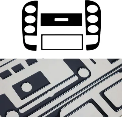 Image de Décoration intérieure Cockpit pour Citroën C3 2002-2012 Piano Noir Optique 3 pièces