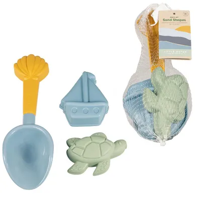 Produktbild von Little Dutch Sailors Bay Sandspielzeug-Set, 3-teilig, Kunststoff, Blau, 100x260x70mm (BxTxH), inkl. Schaufel & 2 Sandformen, ab 18 Monaten
