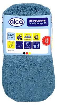 Produktbild von alca® Mikrofaserschwamm 8-förmig 24x11x5 cm blau/weiß perfekter Allrounder für Autopflege + Haushalt + Outdoor-Reinigung I Auto Pflege Lack Felgen Reinigung Autoschwamm Schwamm