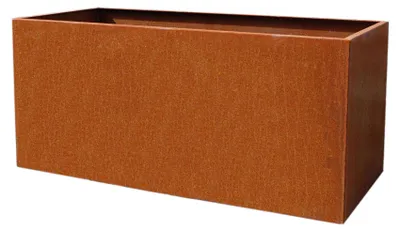 Image de VIVANNO Bac à plantes en acier Corten MAXI, patine brun rouille - 60x30x30 cm