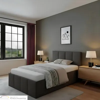 Produktbild von Polsterbett Dalas Anthrazit 120 x 200 x 40 cm Stauraum Ohne Matratze und Lattenrost, KI-generiertes Bild