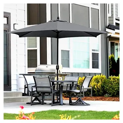 Produktbild von Sonnenschirm Grau Ø 270 cm mit Kurbel