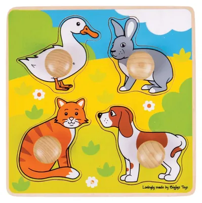 Obrázok produktu pre Bigjigs Toys Vkladacie puzzle zvieratká