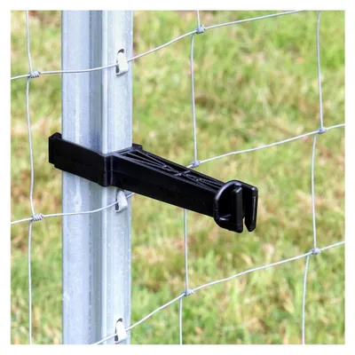 Produktbild von 10 Stück Abstandsisolatoren schwarz für Z-Profilpfosten für Wildzäune und Drahtzäune