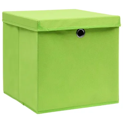 Immagine prodotto di vidaXL Scatole con coperchio 4 pezzi 28x28x28 cm Verde