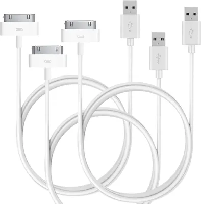 Image de Câble USB pour iPhone 4 / 4S / 3G / 3GS [3 pièces] blanc 1m Phonillico®