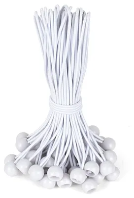 Produktbild von Spanngummis mit Kugel 23cm Weiss 50 Stück