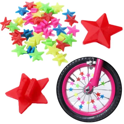 Produktbild von Lean Satz Fahrradspeichenperlen Farbige Sterne 2Cm 35Stk
