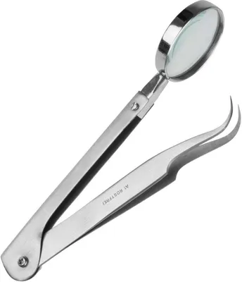 Produktbild von Lupenpinzette - Zeckenpinzette - Länge: 13,3 cm - rostfreier Edelstahl