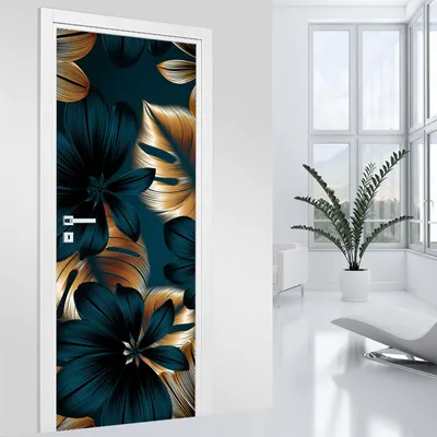 Produktbild von Türaufkleber – Lumaléa – Blumen – MAT-Kleber – Breite 63 x H?he 205 cm