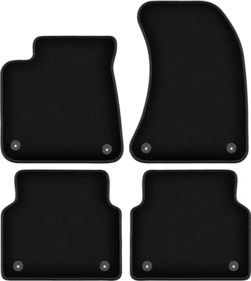 Immagine prodotto di Tappetini in velluto per Audi A8 D4 (2009-2017, berlina) neri, set 4 pz, con fissaggi