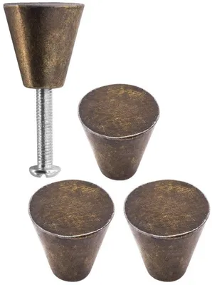 Produktbild von Unyqoos® 4er-Set Vintage-Möbelgriffe in Bronze (Messing-Optik) für Schränke & Schubladen, inkl. Befestigungsschrauben