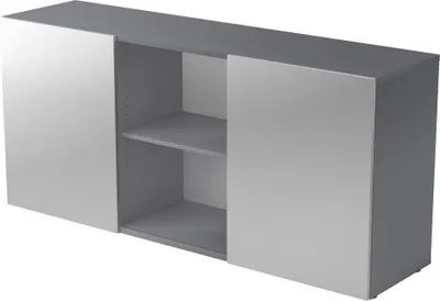 Produktbild von Sideboard 2 OH BxTXH 160x42x74,8cm Schiebetüren Graphit/Silber