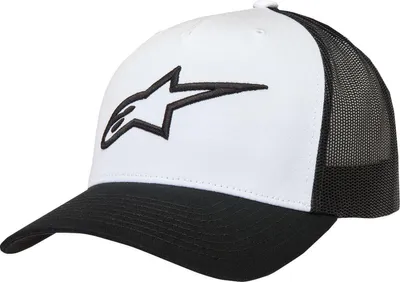 Image de Casquette de camionneur Alpinestars CRV Bill, modèle intemporel [noir/blanc], taille unique