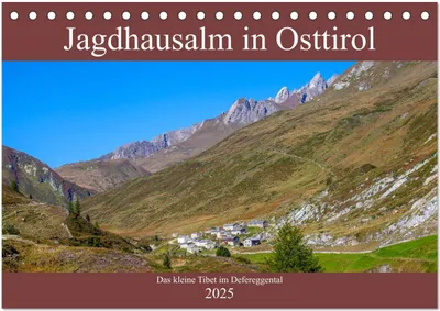 Produktbild von Jagdhausalm in Osttirol (Tischkalender 2025 DIN A5 quer), CALVENDO Monatskalender