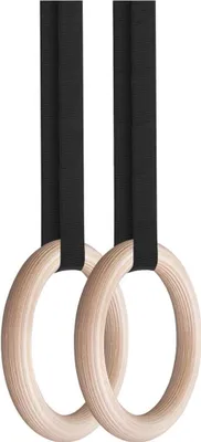 Image de Anneaux de gymnastique en bois pour adultes, bois