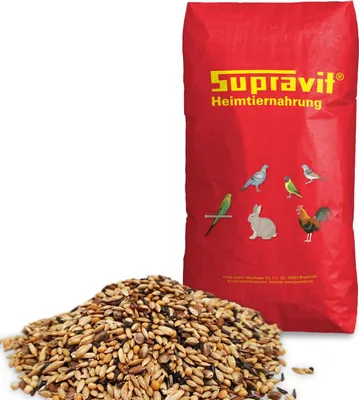 Produktbild von Supravit Kanarienfutter ohne Rübsen 25kg | Vogelfutter für Kanarienvögel aller Arten | Ganzjahres-Futter für Kanarienvögel
