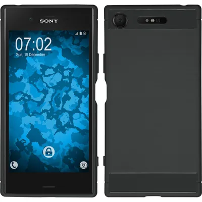 Produktbild von PhoneNatic Case kompatibel mit Sony Xperia XZ1 - grau Silikon Hülle Ultimate Cover